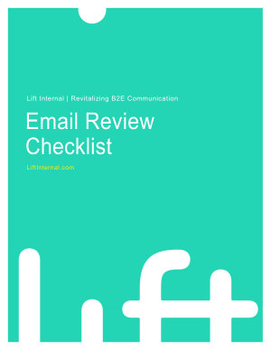 Email Review Checklist 